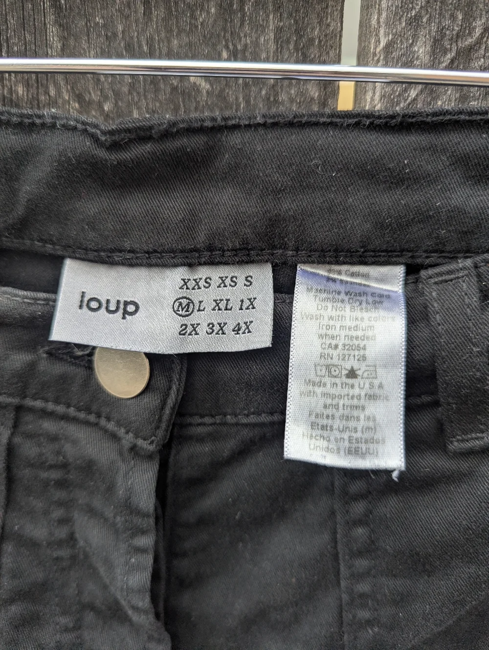 Size Medium - Loup Simone Black High-Rise Wide-Leg Pants - Picture 3 of 5